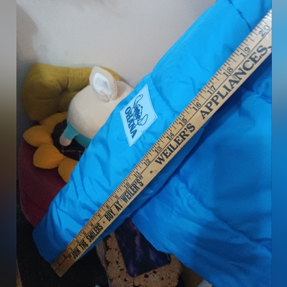 Disney Exclusive STITCH Women's Blue Puffer Jacket, size M, New 💖 No Tags - Picture 11 of 15